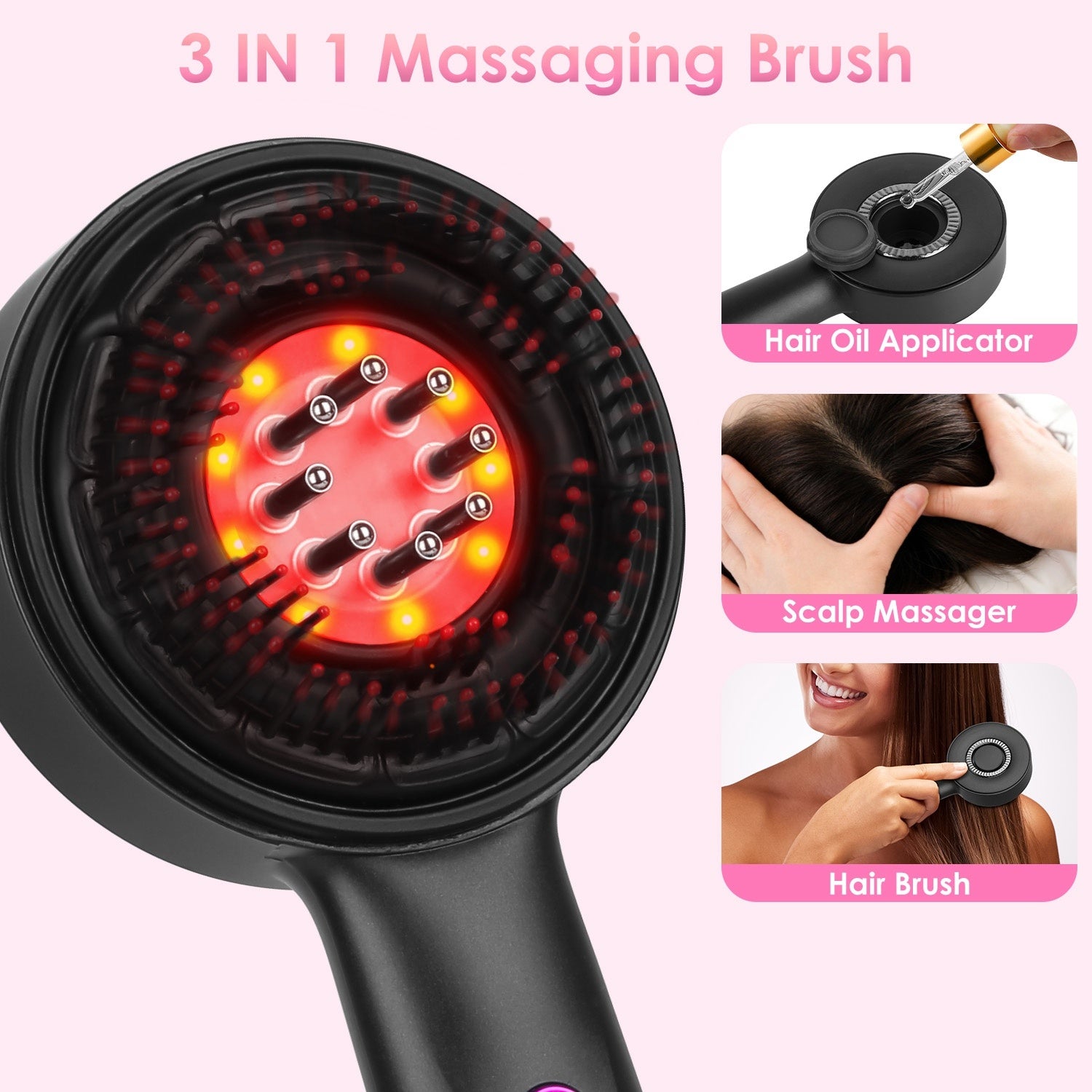 Smart 3-in-1 Scalp Massage Brush – Deep Care, Relaxation &amp; Nourishment