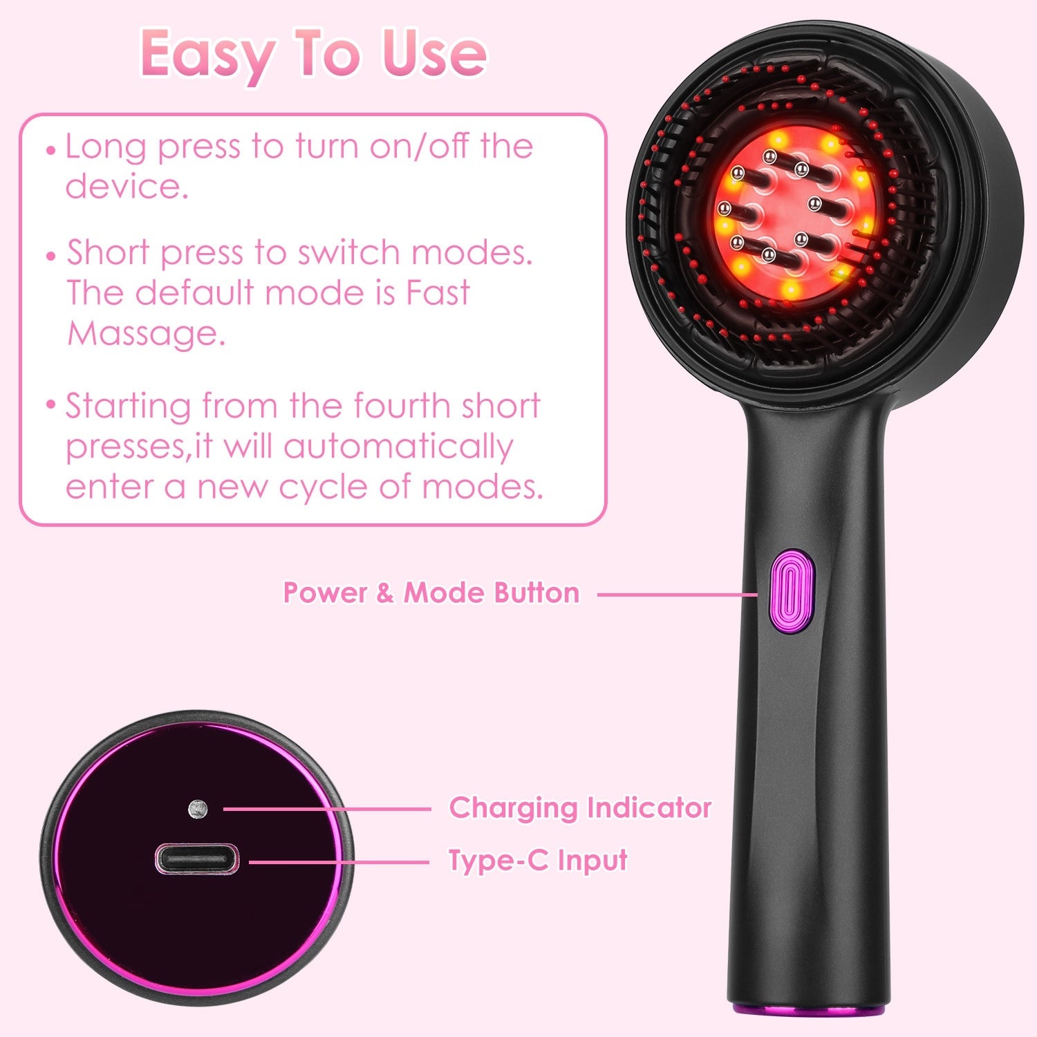 Smart 3-in-1 Scalp Massage Brush – Deep Care, Relaxation &amp; Nourishment